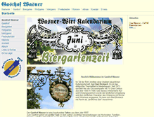 Tablet Screenshot of gasthof-wasner.de